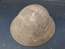 Casque militaire USMC  Nominatif Capt Sniffin  WWI 1914-1918 jugulaire coiffe