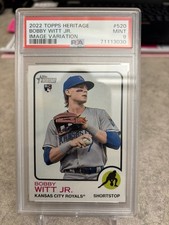 Bobby Witt Jr. RC 2022 Topps Heritage Image Variation #520 PSA 9 MINT
