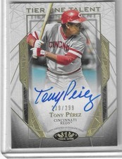 Tony Perez 2022 Topps Tier One - Tier One Talent  auto autograph #'d 239/299!!!!