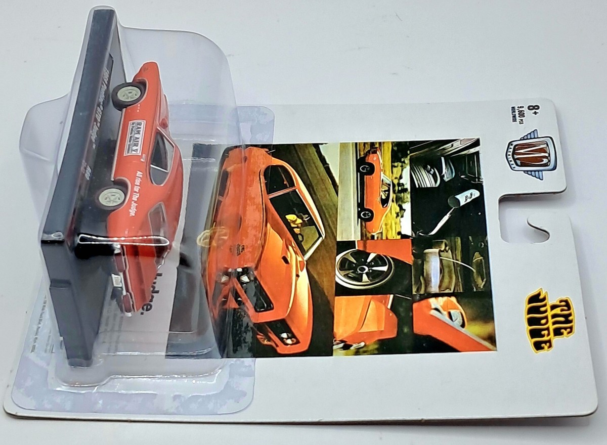 M2 1 64 1969 Pontiac GTO The Judge Orange Ram Air V Diecast 1/64