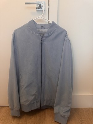 Dan John Italian Light Blue Bomber Jacket Size 3XL FITS LIKE AN XL!