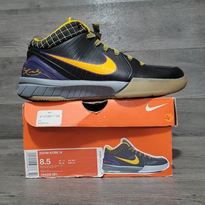 2009 Nike Kobe IV 4 Carpe Diem Lakers Sz 8.5 Black 344335-001