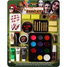 25 PCS Halloween Family Makeup Kit, 12 Color Special Effect Face Body Paint, Cos