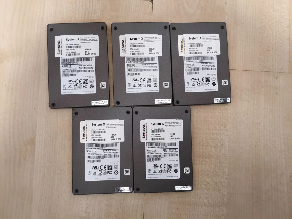 5x Micron Enterprise M500DC 120GB SSD SATA MTFDDAK120MBB-1AE1ZA 