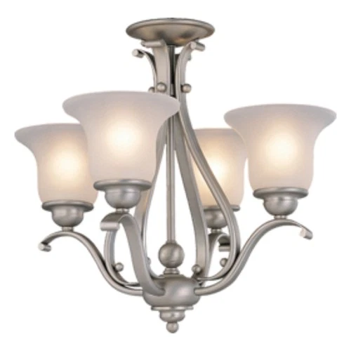 Vaxcel Lighting CH35404 Nickel Monrovia 4-Light 18-1/2"W Chandelier - Picture 5 of 10