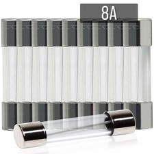 Slow Blow Glass Fuses 6mm x 32mm Packed in 10s - Timed Blow Fuse 160ma to 15A