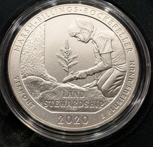 2020P 5 oz America the Beautiful ATB Vermont Marsh-Billings-Rockefeller OGP&COA - Picture 1 of 3