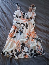 Speechless Womens Size Small White And Pink Floral Print Summer Dress Y2k W1