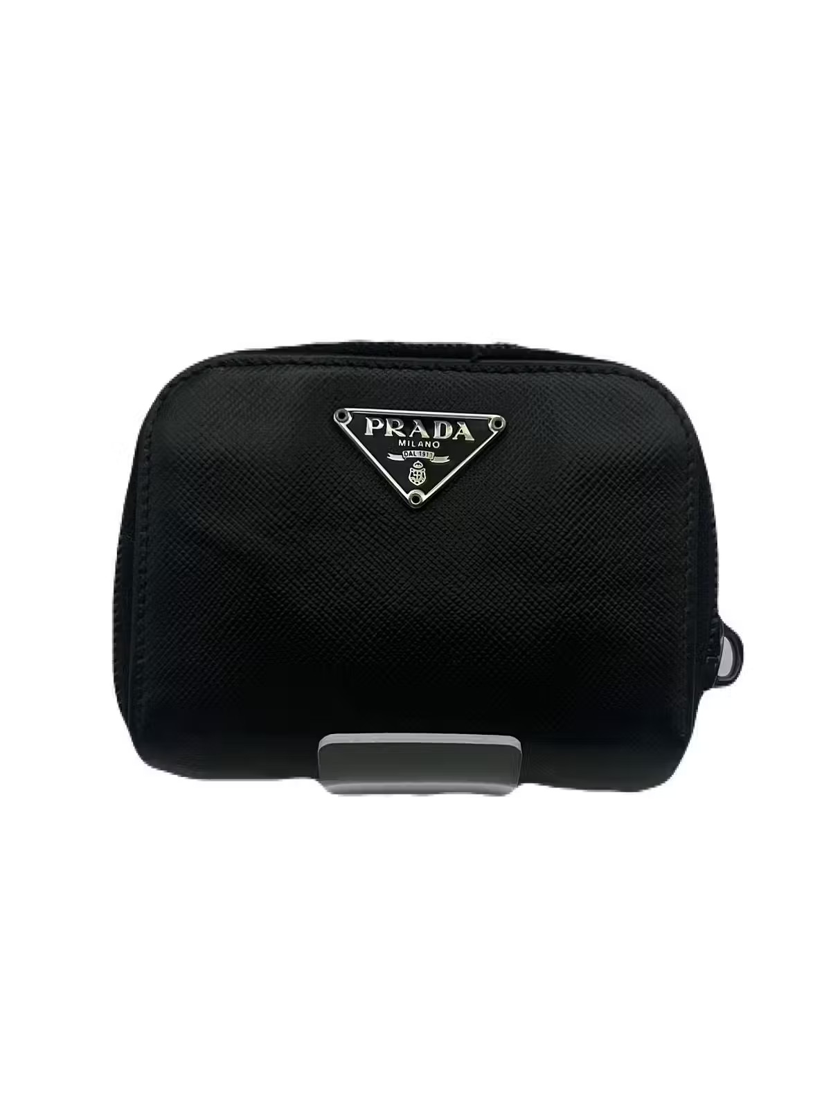 PRADA Black Leather Coin Wallet Pre-Owned Model E0328-88