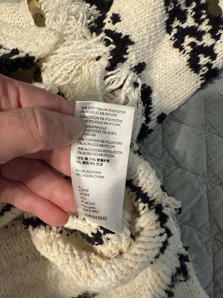 Poncho suéter Anthropologie Margot adornado con flecos talla XS/S talla única nuevo sin etiquetas Foto 4 de 4