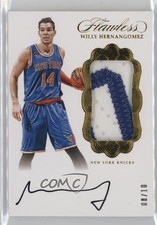 2016 Panini Flawless Vertical Gold 8/10 Willy Hernangomez #V-WH Patch Auto 3d3