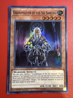 Grandmaster of the Six Samurai - SPWA-EN009 - Super Rare 1st Edition Yugioh
