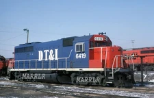 RR Print-DETROIT TOLEDO & IRONTON DT&I 6419 GP40-2 at Flat Rock Mi  2/12/1983