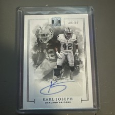 2016 Panini Impeccable Rookie Auto /99 Karl Joseph #125 Rookie Auto RC