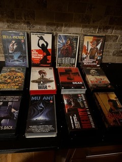 10 VHS Horror films boxes only read Description Joblot Bundle