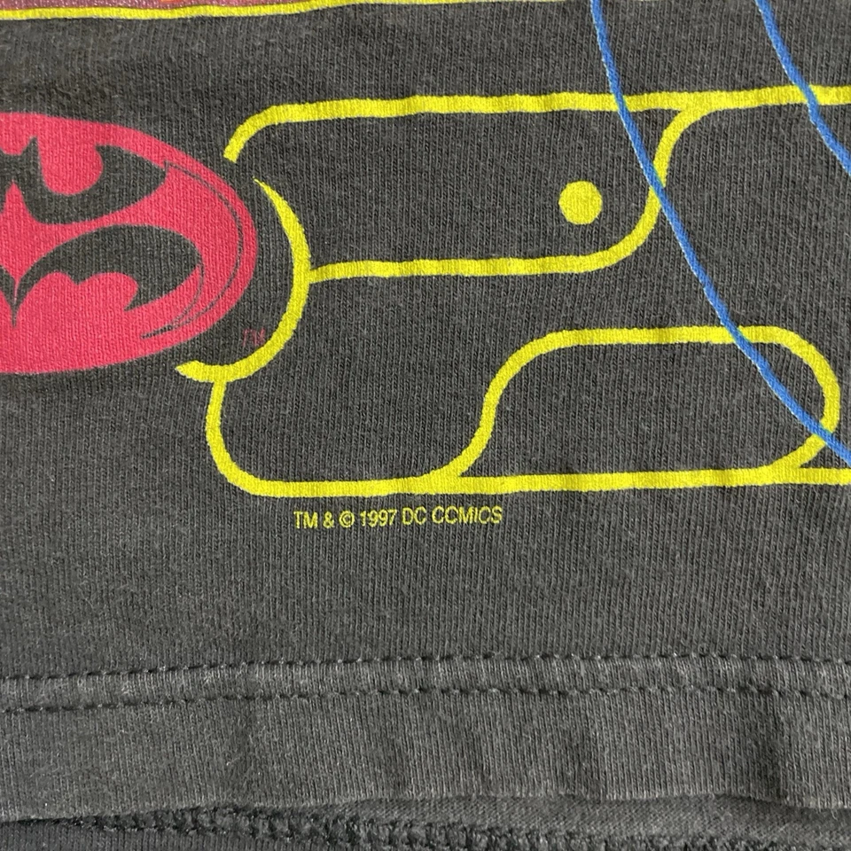Camiseta De Colección Batman & Robin Extreme Heat Juvenil Talla Grande DC Comics 1997 Años 90 Foto 4 de 4