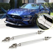 Barra de amarre divisor de labios de parachoques delantero cromado ajustable para Ford Mustang