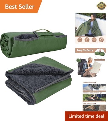 Luxurious Waterproof Outdoor Blanket with Sherpa Lining: 51''X59'' & 59''X80''