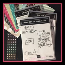 Stampin' Up 3 BIRTHDAY Stamp sets, DSP embellishments 2