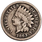 1863 INDIAN CENT GOOD+ FREE USA SHIPPING! G+