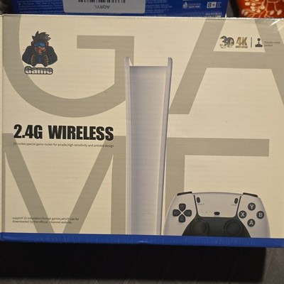 Game 2.4G Wireless Ergonomic Controller for Atari, Genesis, NES - White/Black