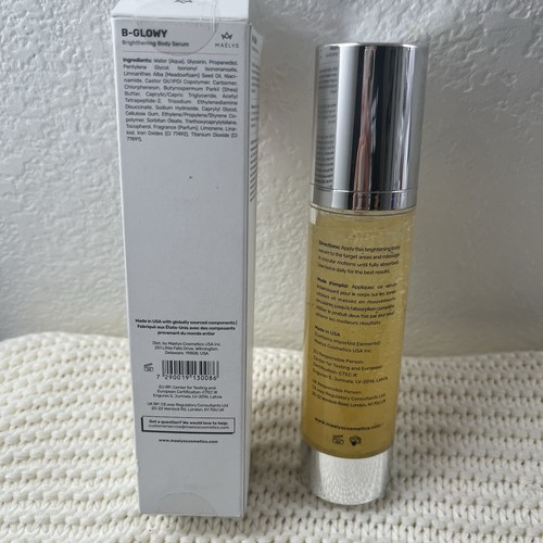 Maelys B- GLOWY Brightening body serum 3.38oz NEW In Box - Picture 3 of 8