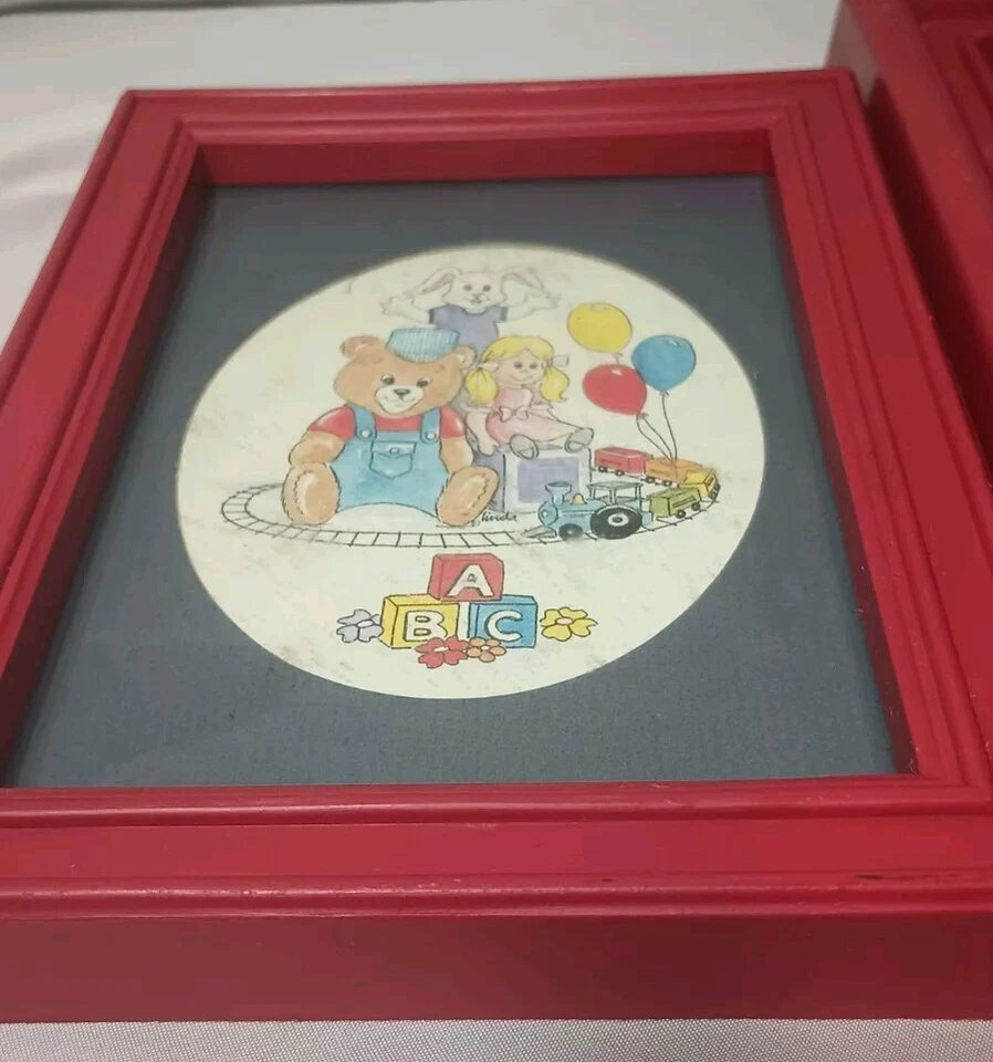 Fotos de bebé vintage de oso de peluche, números y letras de los años 90 3 piezas 4x7, 8x10  Foto 3 de 4