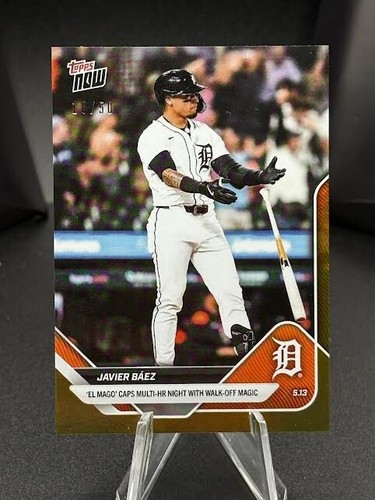 EL MAGO WALK-OFF! Javier Baez 2025 Topps Now Detroit Tigers 171 Gold Foil /50