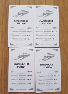 Games 3 Monopoly Revolution Board Game Spare Replacement Train Station Cards Com