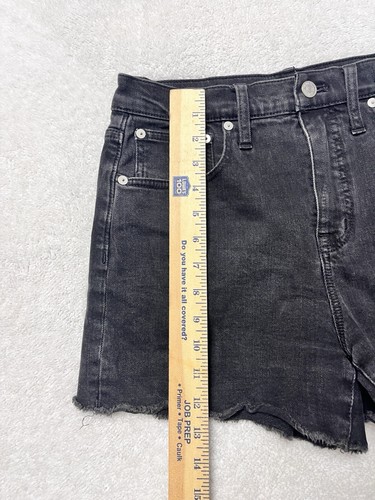 Madewell Shorts Women's size 26 Black high Rise Denim Shorts 3" inseam Casual - Picture 8 of 10