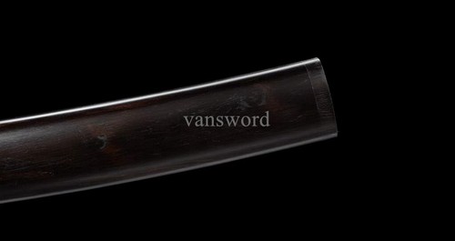 L6 Steel Japanese Tanto Shirasaya Mirror Blade Sword Ebony Sheath Full Tang Shar - Picture 7 of 9