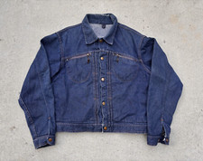 1950s 1960s Roebucks Sears Pleated Cowhand Type II Denim Jacket Vintage Boxy VTG