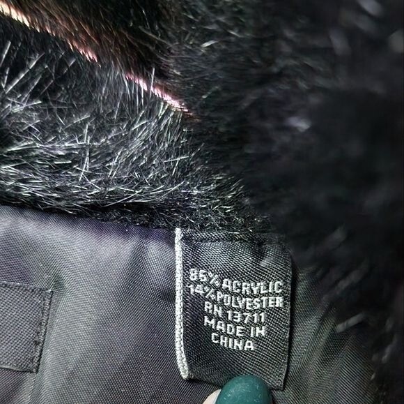 VALERIE STEVENS faux fur crop vest open wear in black eBay