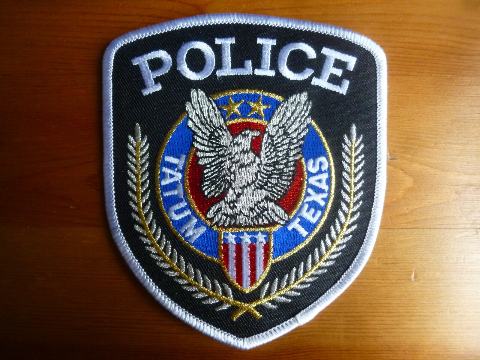 TATUM TEXAS POLICE Patch TX STATE Unit CITY HALL USA Obsolete Original