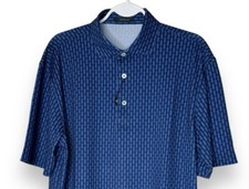 Turtleson Men's Griffin Performance Golf Polo Shirt Rope Navy/white Medium