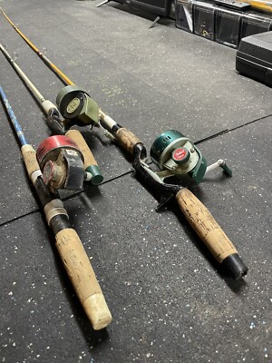 antique daisy fishing pole Vintage Lot Fishing Reels And Rods South Bend, Kmart 400, Daisy Heddon 150