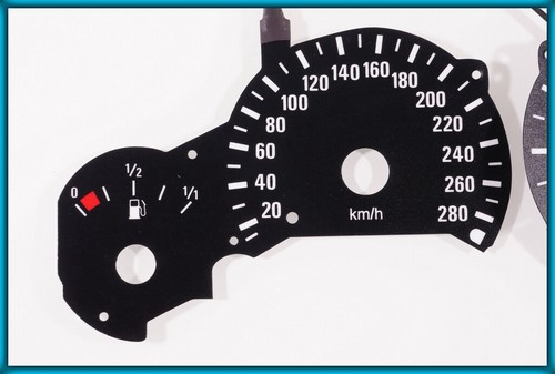 G031 BMW E36 M3 91-99 EU 280KMH NERO/AMBRA EL Misuratori di speedo cluster incandescente al plasma - Foto 3 di 8