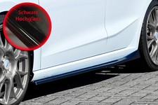 BiCUP Seitenschweller mit Wings V2 aus ABS für Seat Ibiza FR 6F KJ Schwarz Glanz