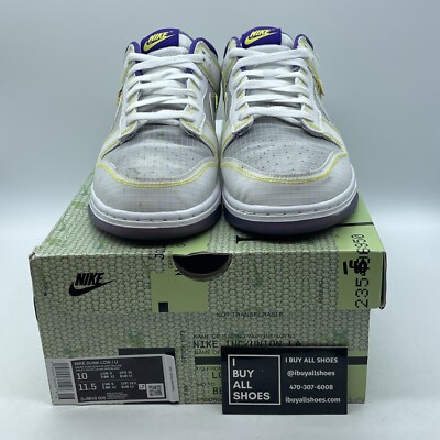 Size 10 - Nike Union LA x Dunk Low Passport Pack - Court Purple