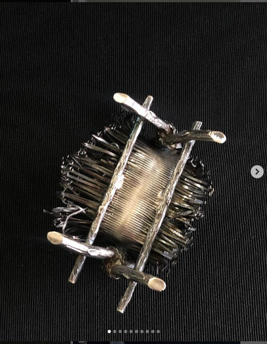 Interessante set miniature religiose in argento in Italia, metà XX secolo. Ottimo - Foto 3 di 6