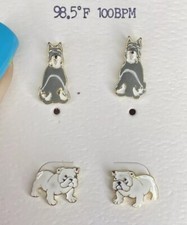 Tell Your Tale Earrings- 02- Enamel Dog Earrings- Collie And Bulldog