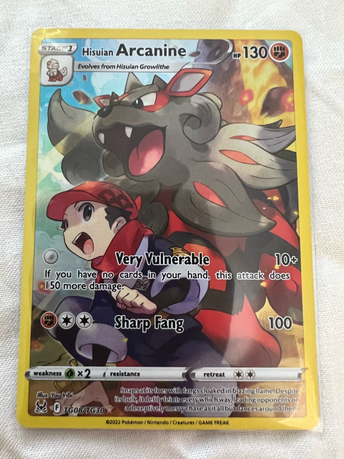 Pokemon Lost Origin HISUIAN ARCANINE Trainer Gallery Rare #TG08/TG30