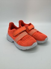 TSIODFO Little Kid 12 Sneaker Shoe Orange  Silver Stretch Breathable Hook/Loop