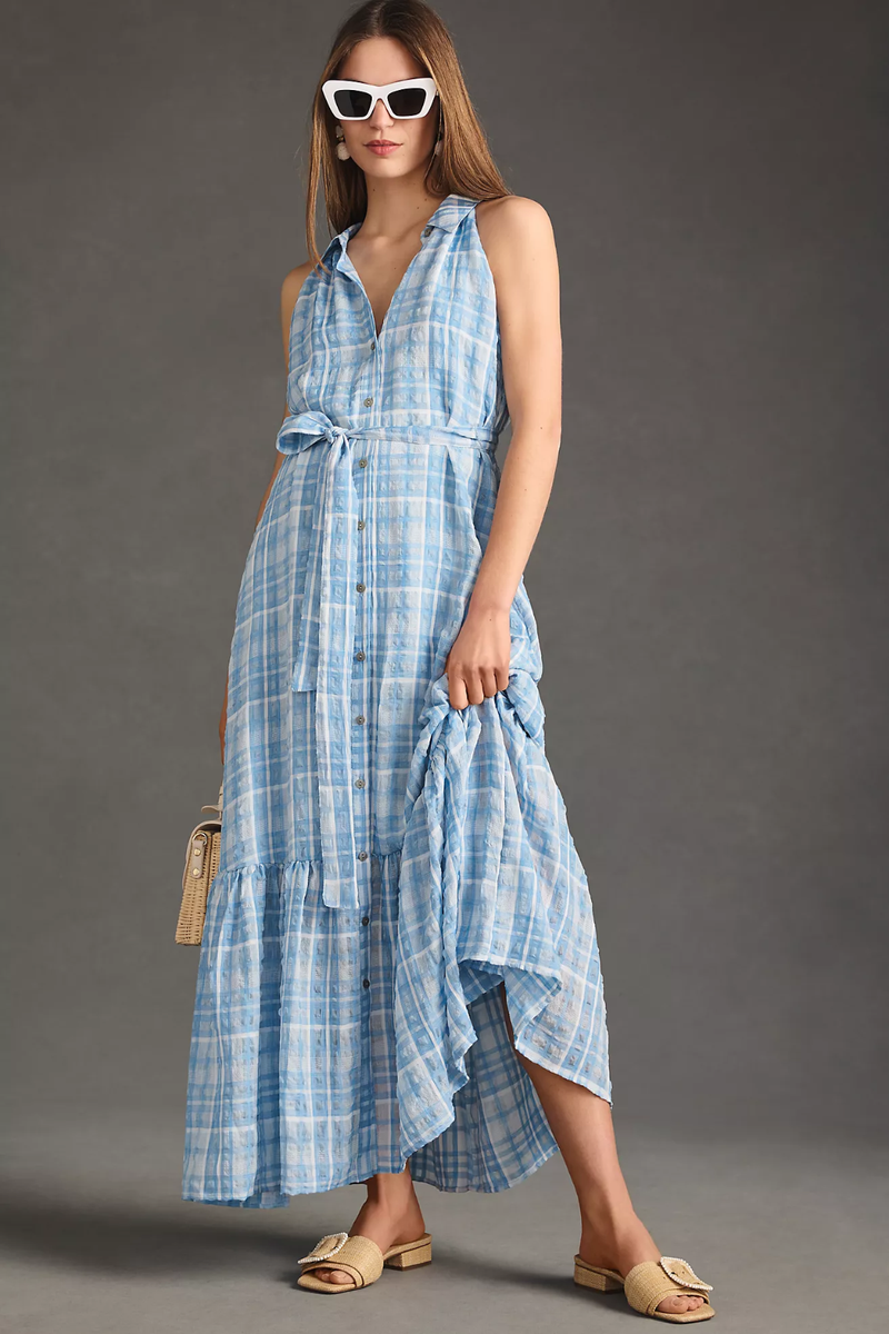 anthropologie plaid halter dress SIGAL x Anthropologie Plaid Mini Dress