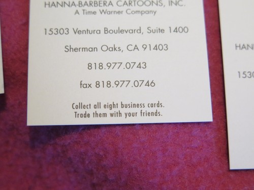 8 vintage Hanna-Barbera business cards sherman oaks CA top cat yogi bear wally g - Picture 8 of 16