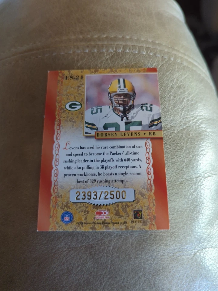 2000 Donruss Elite Series Packers Football Card #ES24 Dorsey Levens/2500 - Image 2 of 2