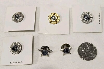 American Leigion Pin Lot Of 6 Star Pins