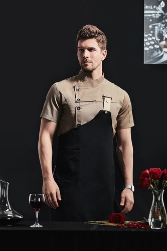 Kitchen Jacket Catering Uniform Short Sleeve Chef Clothes Restaurant Workwear - Picture 21 of 31