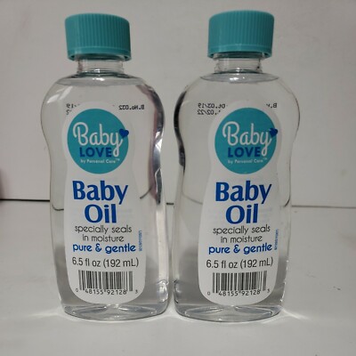 (LOT OF 2) Baby Loves by Personal Care Baby Oil 6.5 fl oz. Bottles