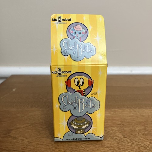 Kidrobot SketBots RARE Pink Devil Vinyl Figure White Flames Chase One COMPLETE - Picture 12 of 16